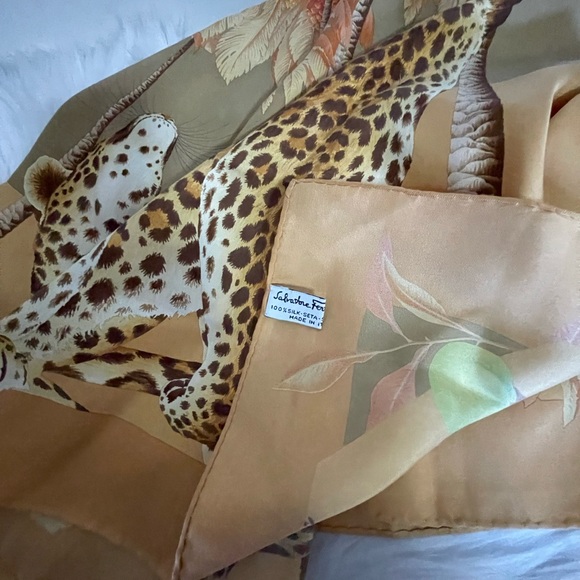 Salvatore Ferragamo Leopard Silk Scarf - Picture 8 of 14